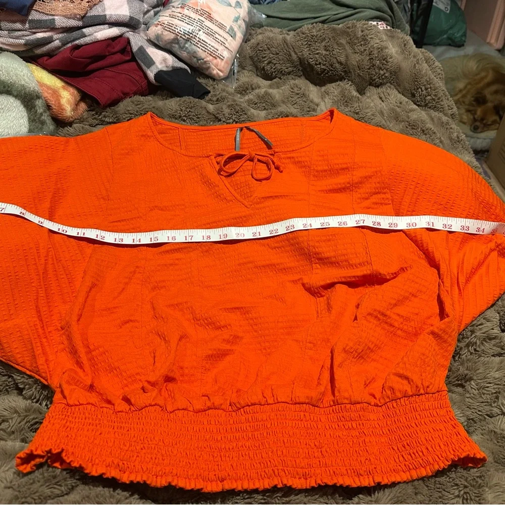 Anthropologie Vibrant Orange Blouse - Picture 11 of 11